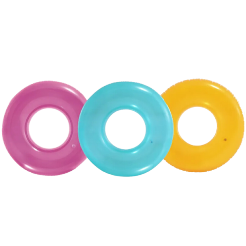 Cercuri pentru înot - INTEX Cerc gonflabil “Transparent” D 76 cm, până la 40 kg, 8+, 3 culori