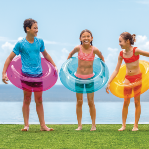 INTEX Cerc gonflabil “Transparent” D 76 cm, până la 40 kg, 8+, 3 culori [1]