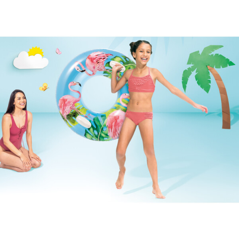 INTEX Cerc gonflabil “Vise de vară” D 97 cm cu mânere, până la 80 kg, 9+, 3 culori [7]