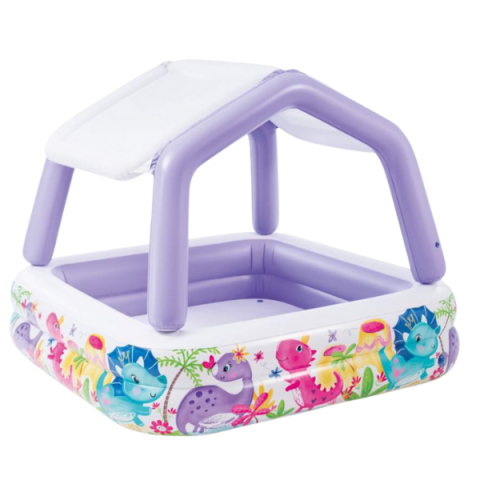 Piscine gonflabile - INTEX Piscină gonflabilă pentru copii cu baldachin 157x157x122 cm, 295 L, 2+