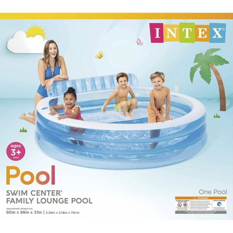 INTEX Piscină gonflabilă pentru familie 229х218х79 cm, 590 L, 6+ [10]