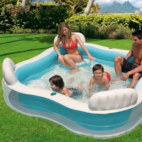 INTEX Piscină gonflabilă pentru familie 229x229x66 cm, 990 L, 3+ [8]