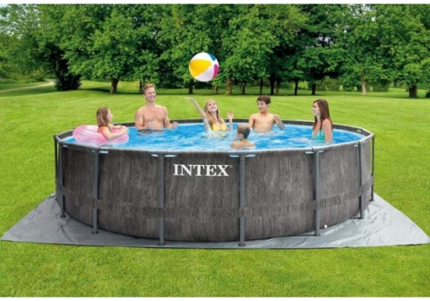 INTEX Piscină GREYWOOD PRISM FRAME PREMIUM 457×122cm, 16805L, cadru metalic [1]
