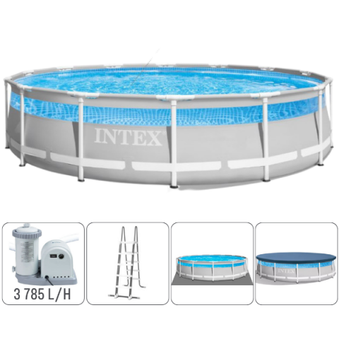INTEX Piscină PRISM FRAME CLEARVIEW 427x107cm, 12706L, cadru metalic [14]