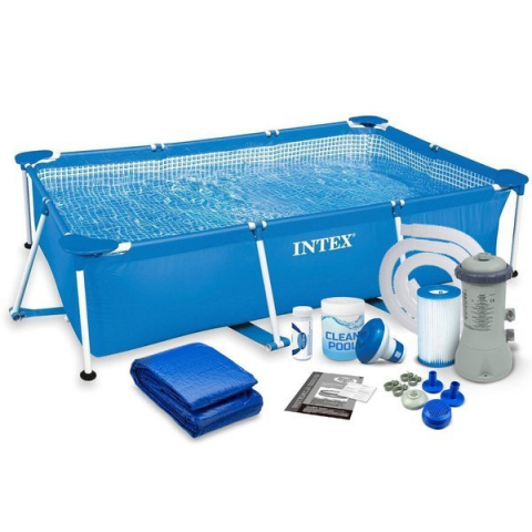 INTEX Piscină RECTANGULAR FRAME 260x160x65cm, 2282L, cadru metalic [4]