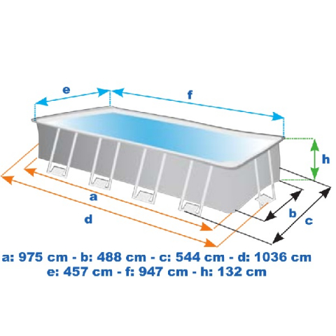 INTEX Piscină ULTRA XTR FRAME 975х488х132 cm,  54368L, cadru metalic [11]