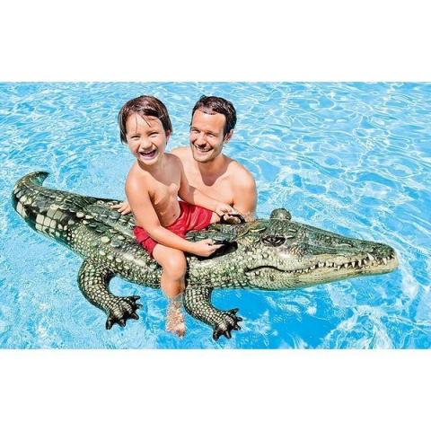 INTEX Plută-saltea gonflabilă “Aligator” cu mânere, 170×86 cm, până la 40 kg, 3+ [1]