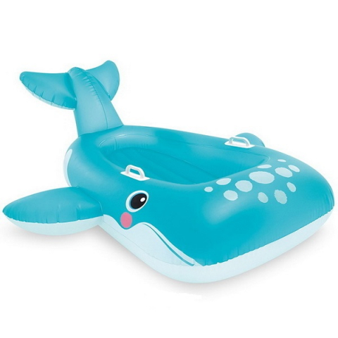 Cercuri pentru înot - INTEX Plută-saltea gonflabilă "Balena Albastră" cu mânere, 168х140 cm, până la 40 kg, 3+