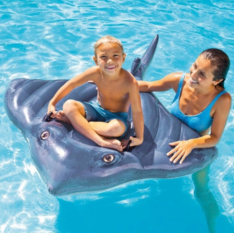 INTEX Plută-saltea gonflabilă “Scat” cu mânere, 188х145 cm, până la 40 kg, 3+ [1]