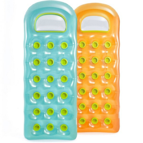 Cercuri pentru înot - INTEX Saltea de înot gonflabilă cu fereastră transparentă 188×71 cm, până la 100 kg, 2 culori