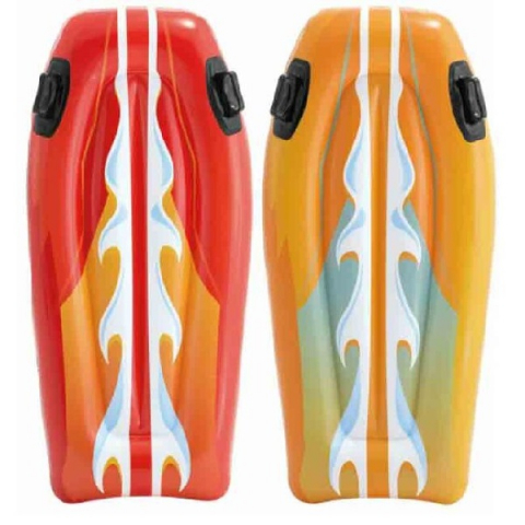 Cercuri pentru înot - INTEX Saltea de înot gonflabilă cu mânere 112х62 cm, până la 40 kg, 6+, 2 culori