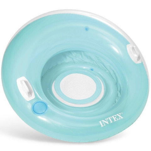 INTEX Şezlong-cerc gonflabil pentru înot cu mânere 119 cm, până la 100 kg, 2 culori [3]