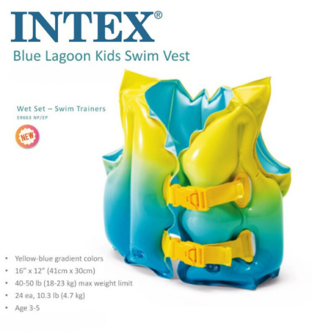 INTEX Vesta de înot gonflabilă “Laguna albastră”, 41х30 cm, 3-5 ani [4]