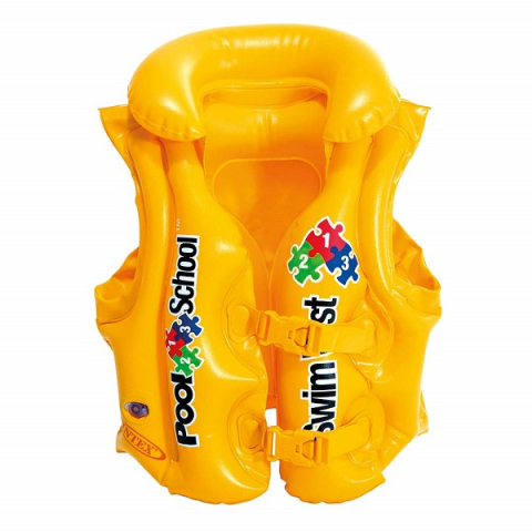 Cercuri pentru înot - INTEX Vesta de înot gonflabilă "Școala pentru înot", 50х47 cm, 3-6 ani