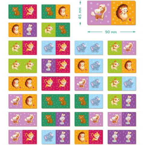 Joc de masă "Domino cu animale", 28 cărți [4]