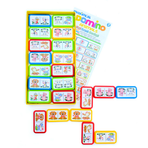 Joc de masă „Domino multicolor cu animale”,  28 dominouri [2]