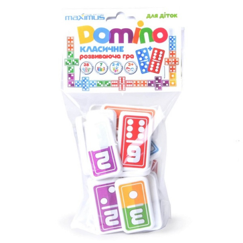 Toate Produsele - Joc de masă „Domino multicolor cu cifre”