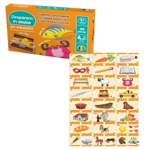 Toate Produsele - Joc educativ "Despărțim în silabe", (ro)