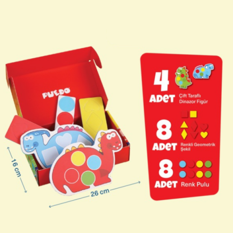 Joc educativ "Dinozauri colorați", 20 elem. [3]