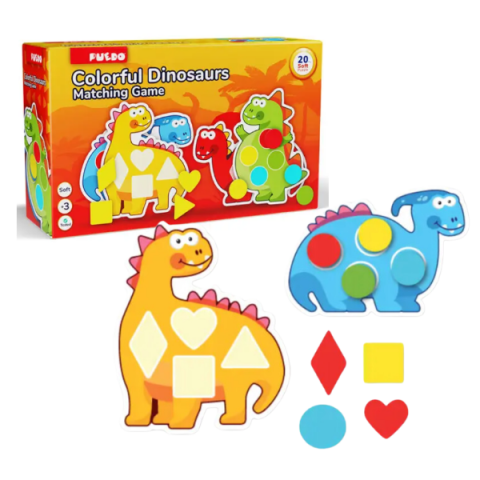 Educative altele - Joc educativ "Dinozauri colorați", 20 elem.