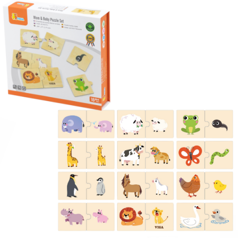 Puzzle - Joc logic de puzzle  „Mama și copilul” 24 elem.