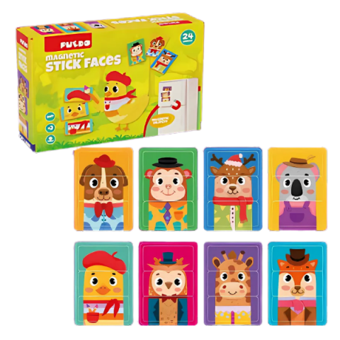 Educative altele - Joc magnetic "Construiește fața", 24 elem.