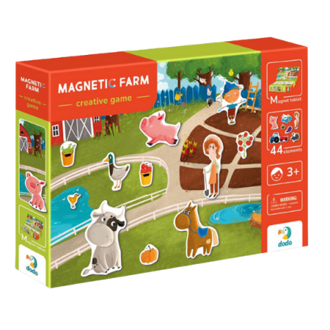 Joc magnetic  "Ferma", 1 tablă magnetică, 44 elem. [2]