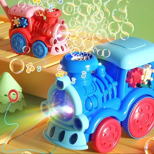 Jucarie de tras si impins 4 in 1 cu baloane muzica si lumini - Locomotiva Magica [3]