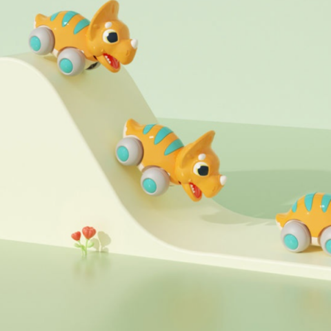 Jucărie educativă "Dinozaur în mișcare", Triceratops [4]