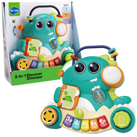 Jucării muzicale - Jucarie pian "Dinozaur" 2 in 1