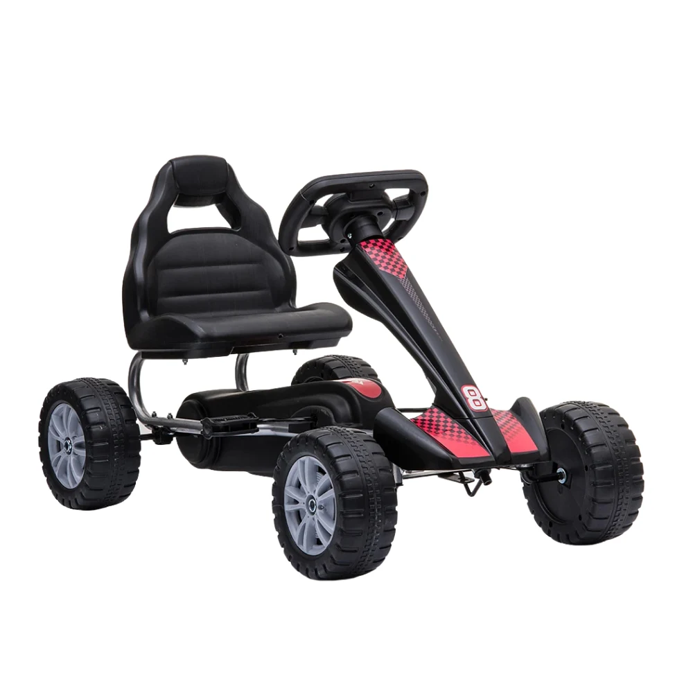 Kart cu pedale pentru copii, negru (1801/2 neagra) [4]
