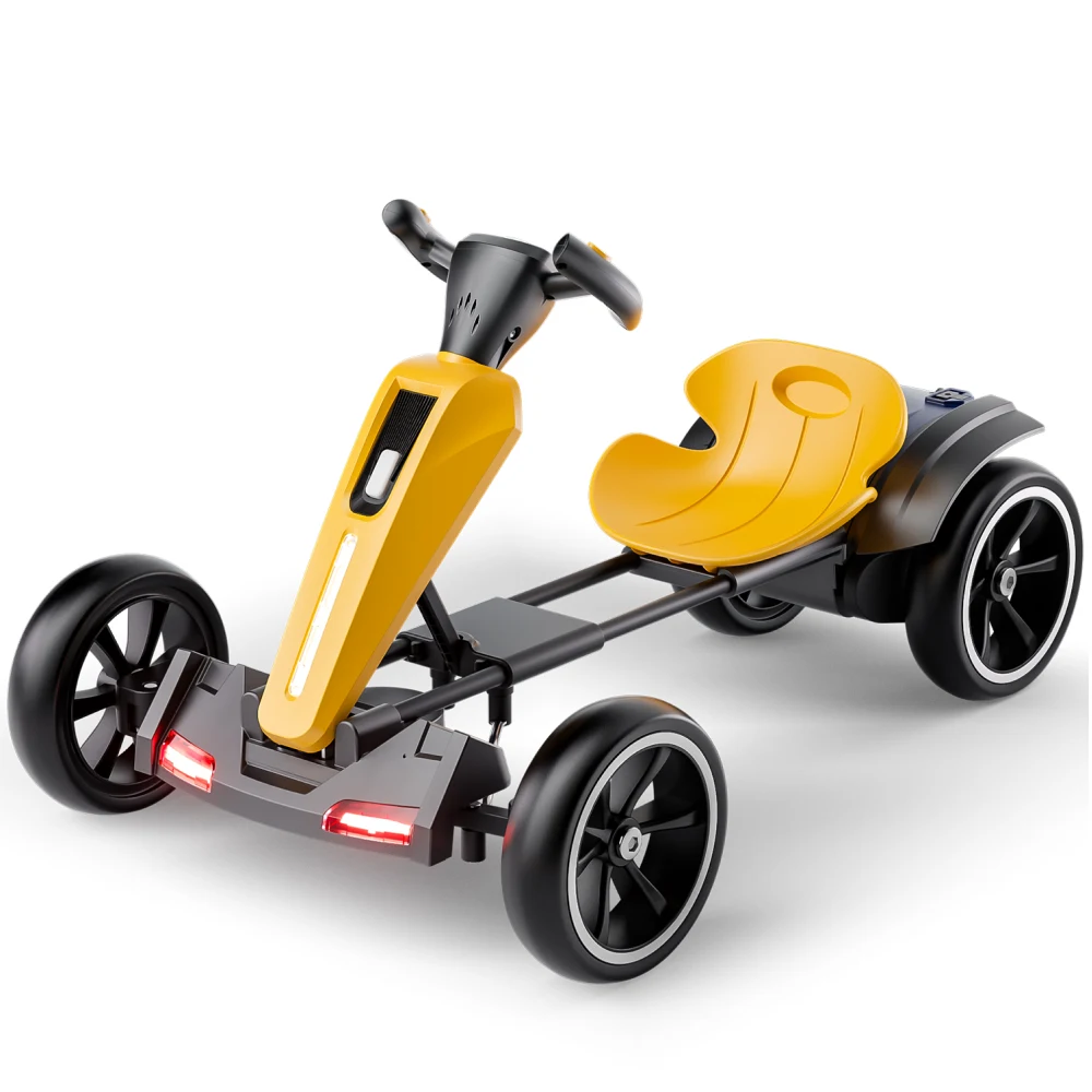 Karturi electrice pentru copii - Kart electric pentru copii cu telecomandă, galben (41853)