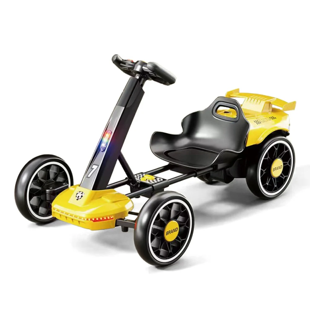 Karturi electrice pentru copii - Kart electric pentru copii cu telecomandă, galben (80745)