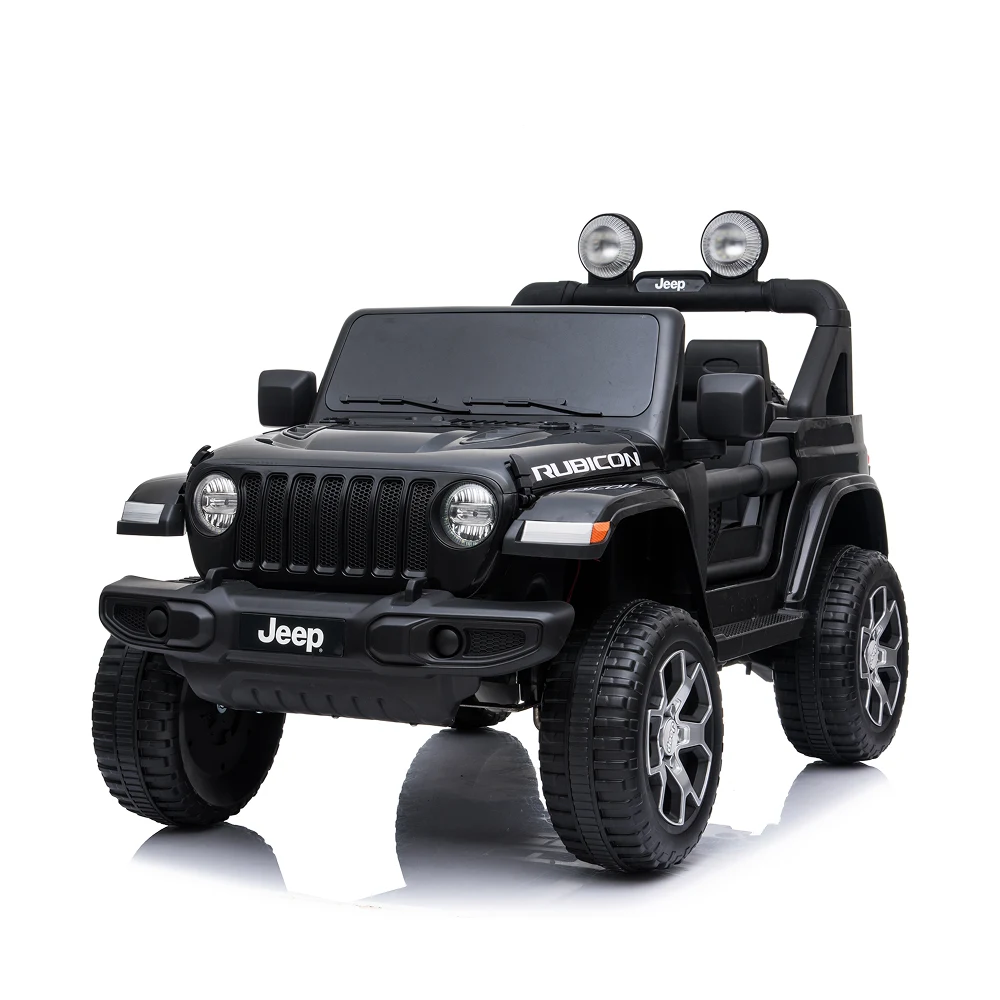  Jeep &amp; RAM - Mașină electrică Jeep Wrangler Rubicon (JWR555/1 neagra)