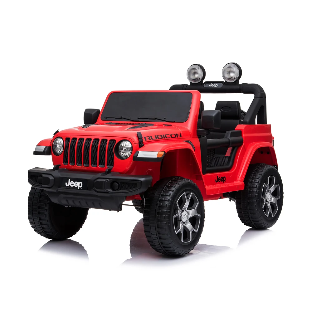  Jeep &amp; RAM - Mașină electrică Jeep Wrangler Rubicon (JWR555/3 rosie)