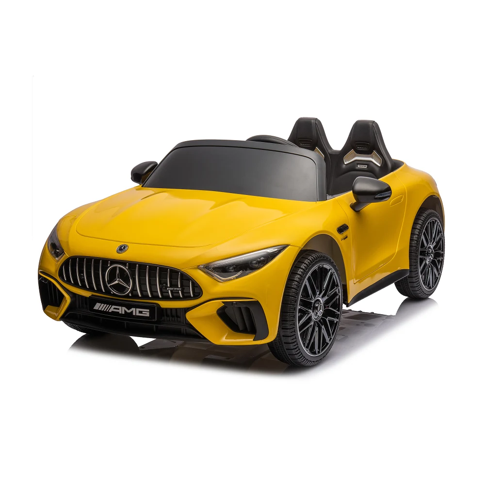 Mașini electrice pentru copii - Mașină electrică Mercedes-Benz SL63 galben vopsită (69922)