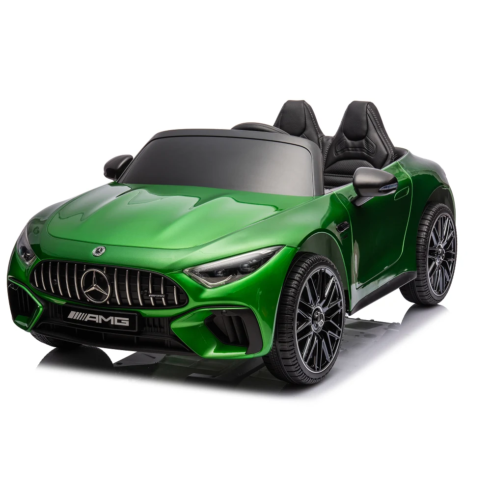 Mașini electrice pentru copii - Mașină electrică Mercedes-Benz SL63 verde vopsit (69939)