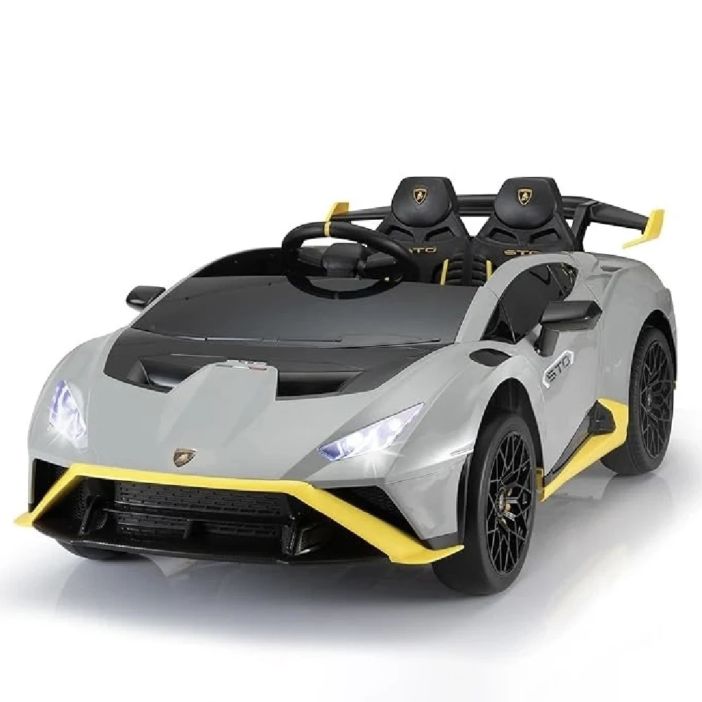  Mașini electrice pentru copii - Mașină electrică pentru copii Lamborghini Huracán STO, gri (21169)