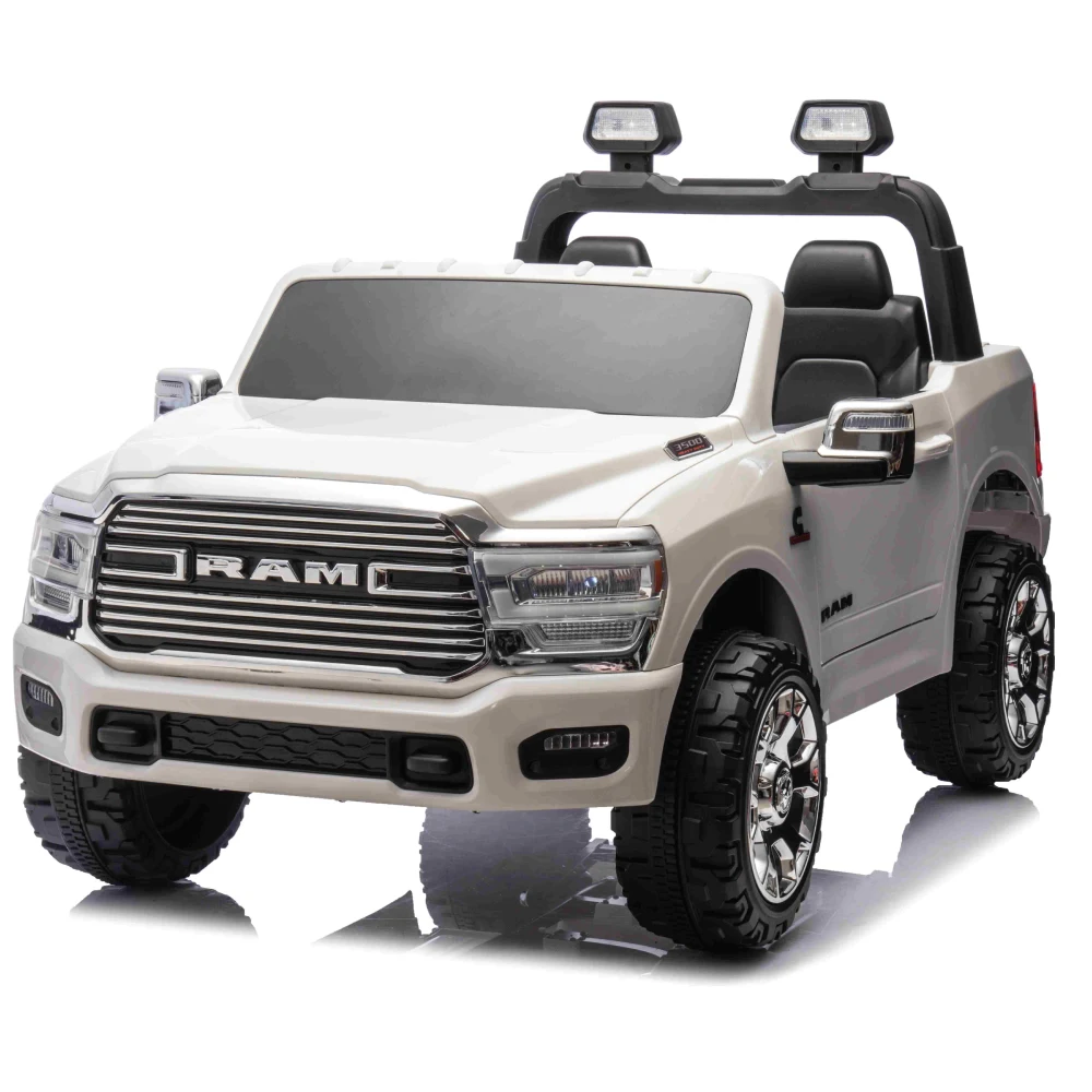 Jeep & RAM - Mașină electrică pentru copii RAM 3500 (JJ2599/3 alba)