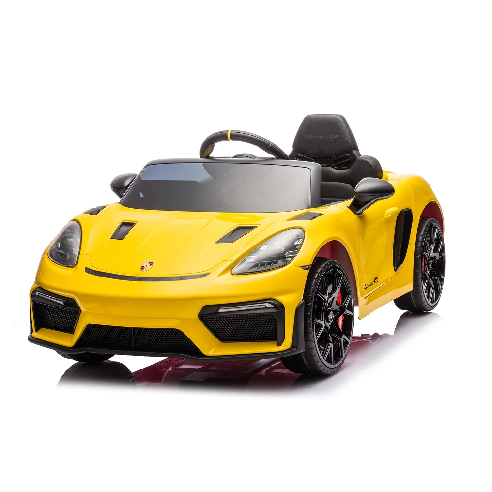 Porsche - Mașină electrică Porsche 718 Spyder (P718 /4 galben)