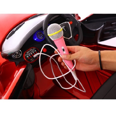 Masinuta electrica 6V7Ah, motor 380x2, roți EVA, scaun din piele [11]