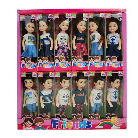 Mini-păpușă băiat sau fată, 13 cm, în asortiment [1]