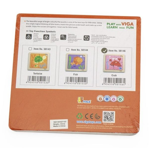 Mini-puzzle din lemn "Crab" [2]