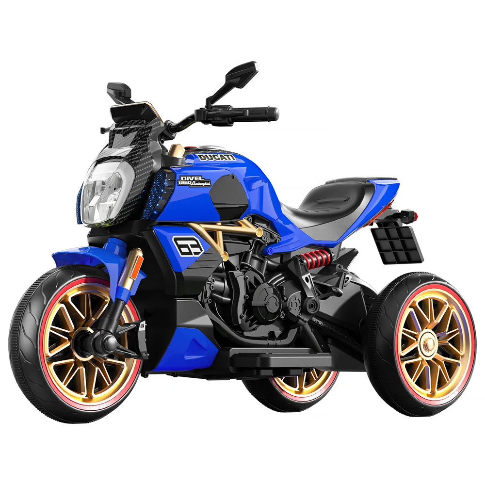 Vehicule electrice pentru copii - Motocicletă electrică pentru copii, albastră (78237)