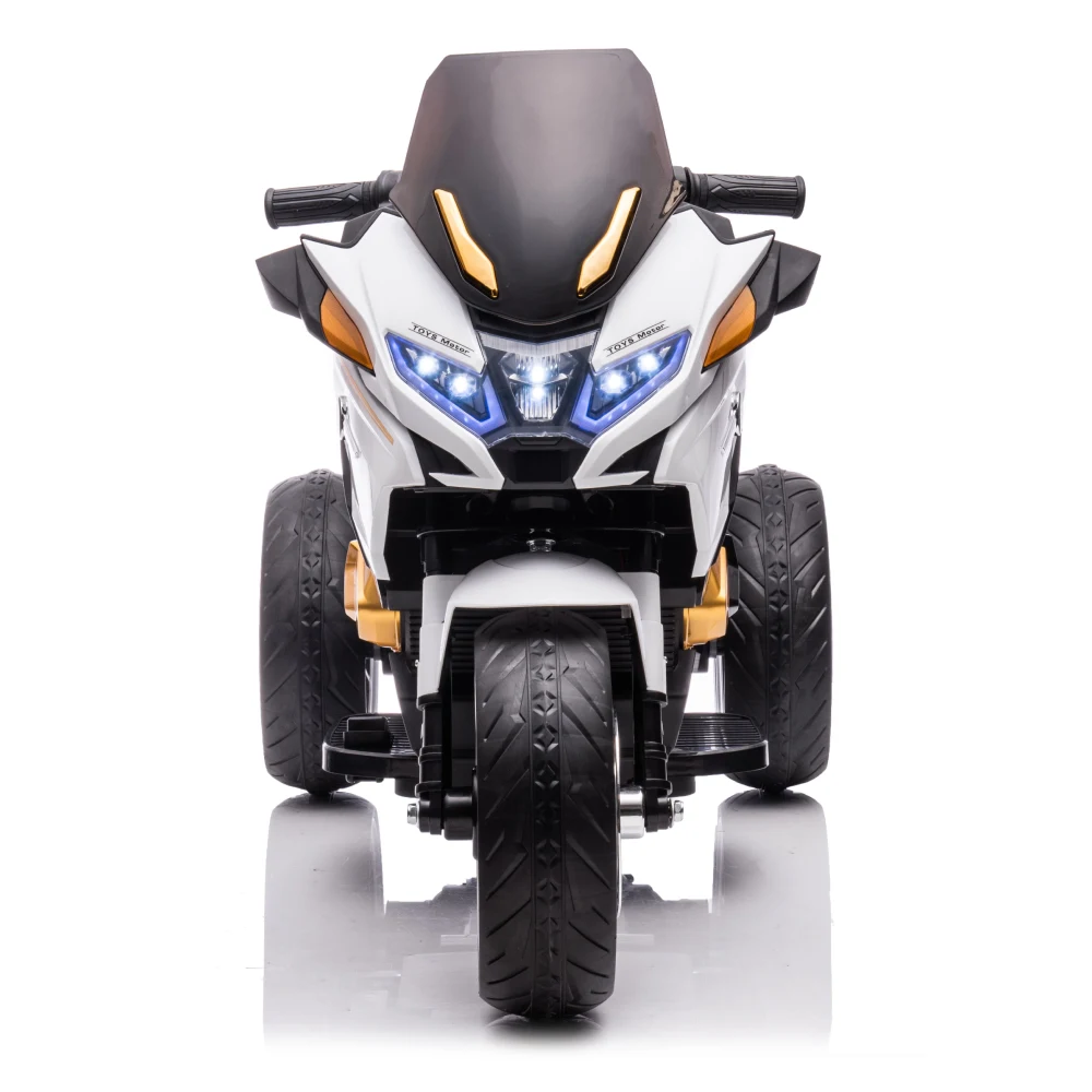 Motocicletă electrică pentru copii cu telecomandă, albă (678300) [1]