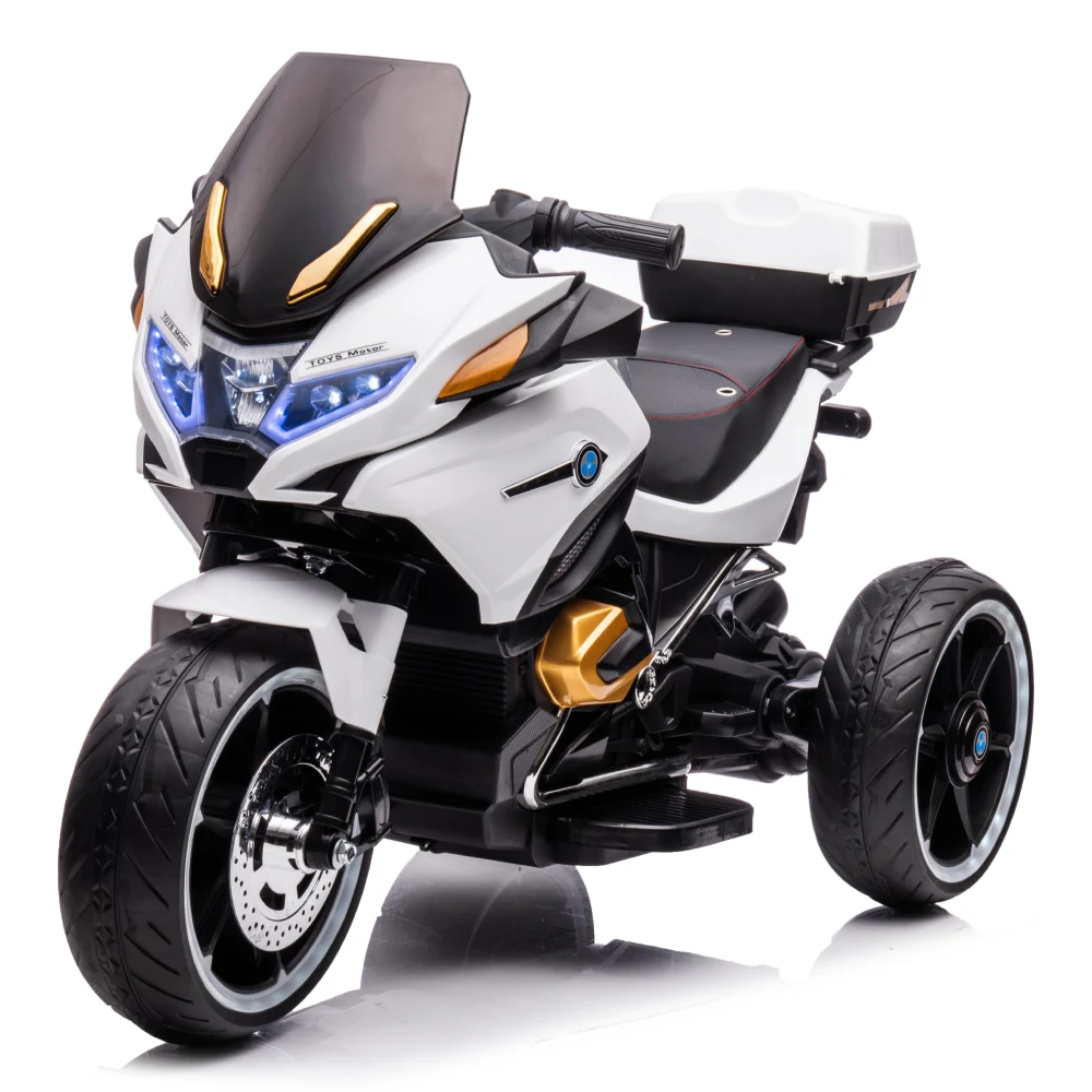 Vehicule electrice pentru copii - Motocicletă electrică pentru copii cu telecomandă, albă (678300)