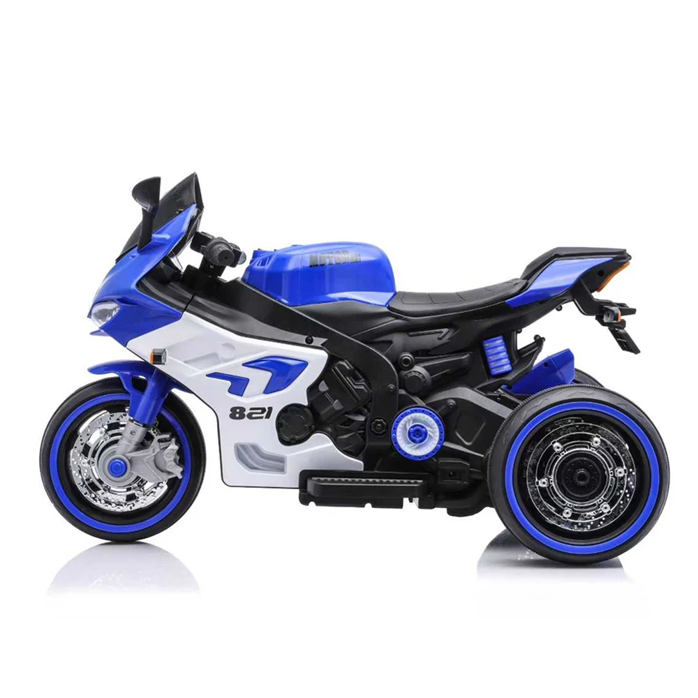 Motocicletă electrică pentru copii cu telecomandă, albastră (78293) [1]
