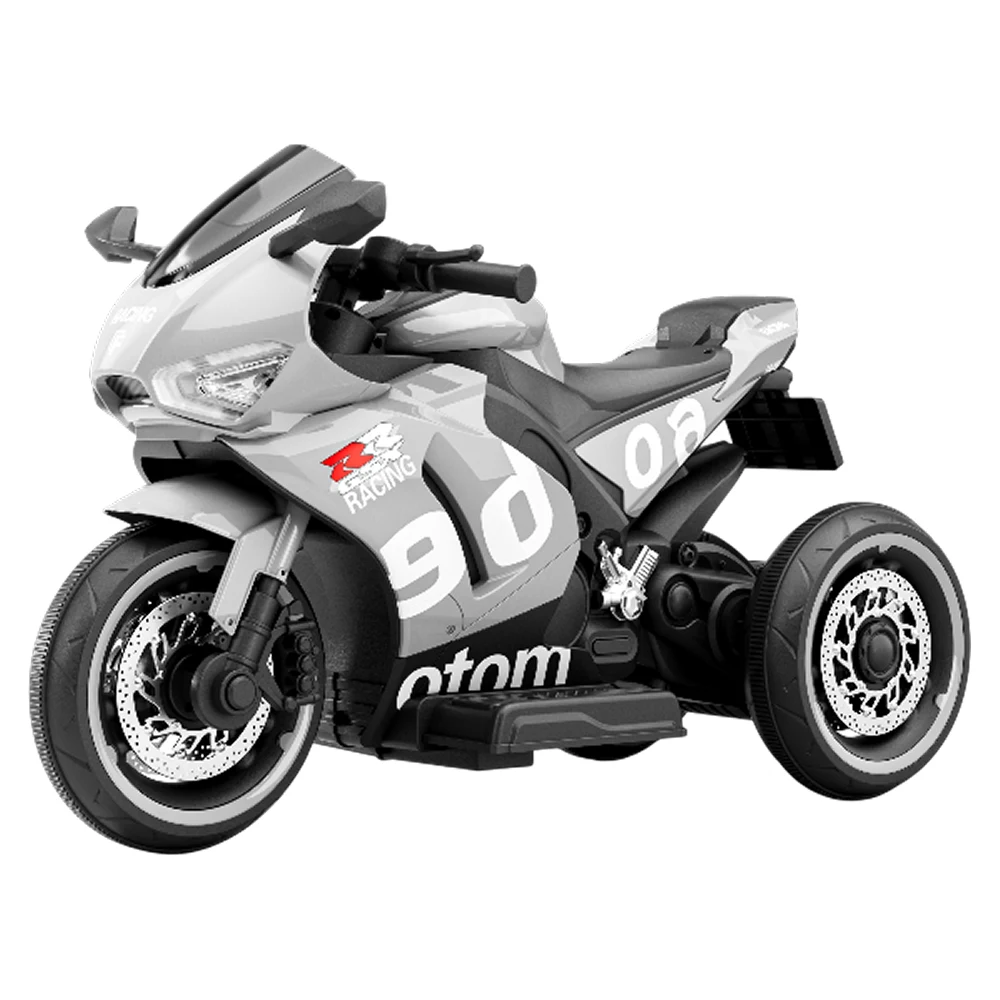Vehicule electrice pentru copii - Motocicletă electrică pentru copii cu telecomandă, gri (30740)