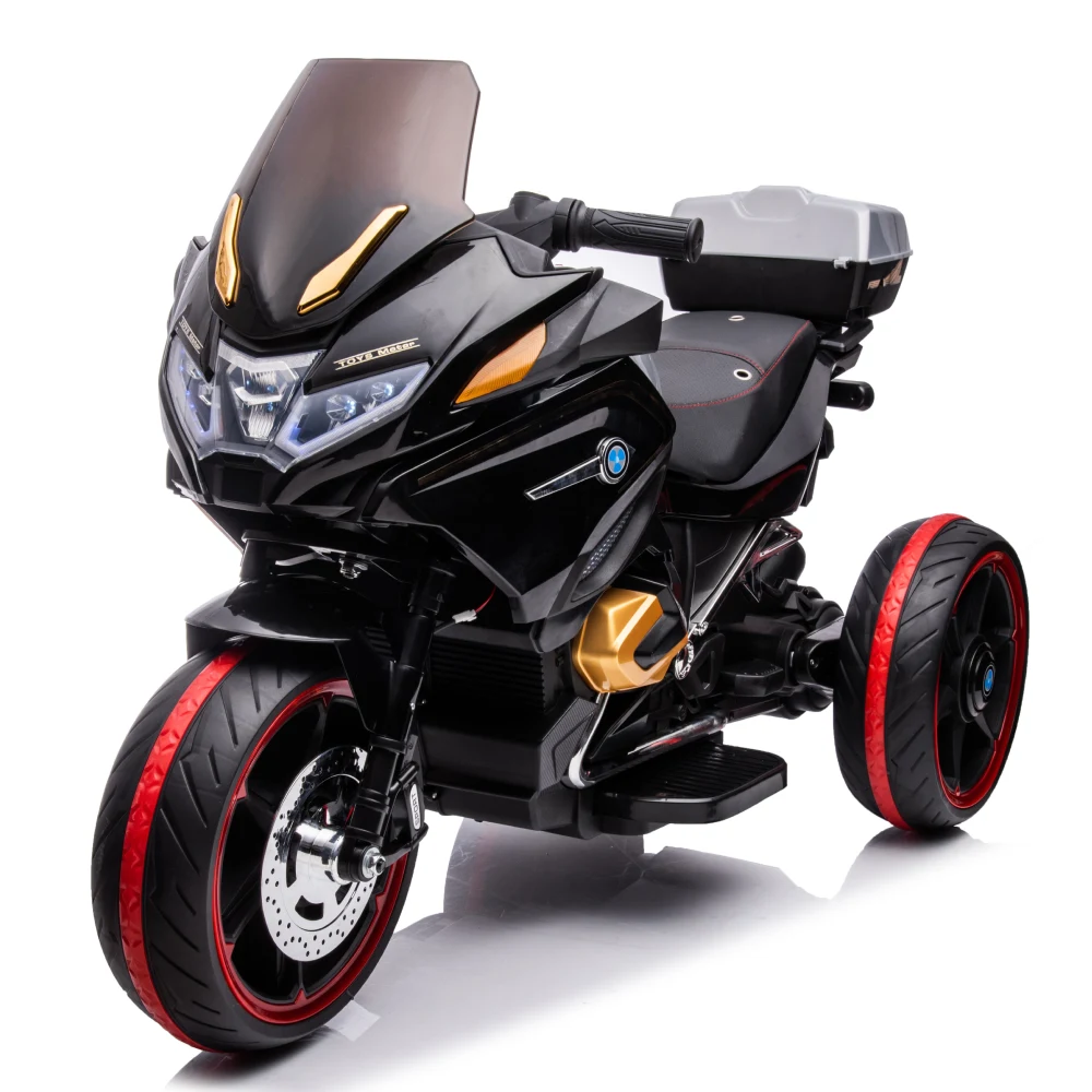Vehicule electrice pentru copii - Motocicletă electrică pentru copii cu telecomandă, neagră (34568)