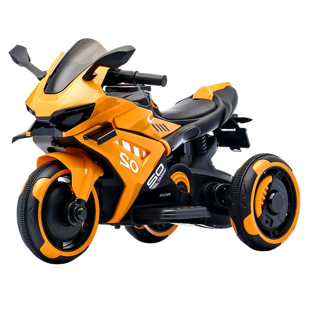 Vehicule electrice pentru copii - Motocicletă electrică pentru copii cu telecomandă, portocalie (67801)